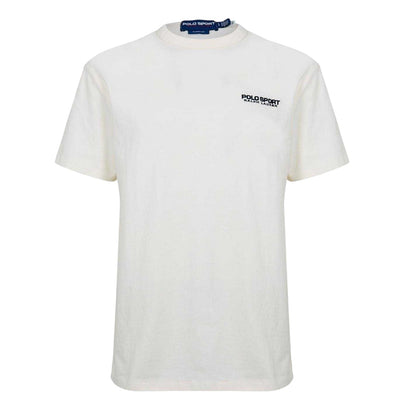Cream - Front - Ralph Lauren Mens Back Print T-Shirt