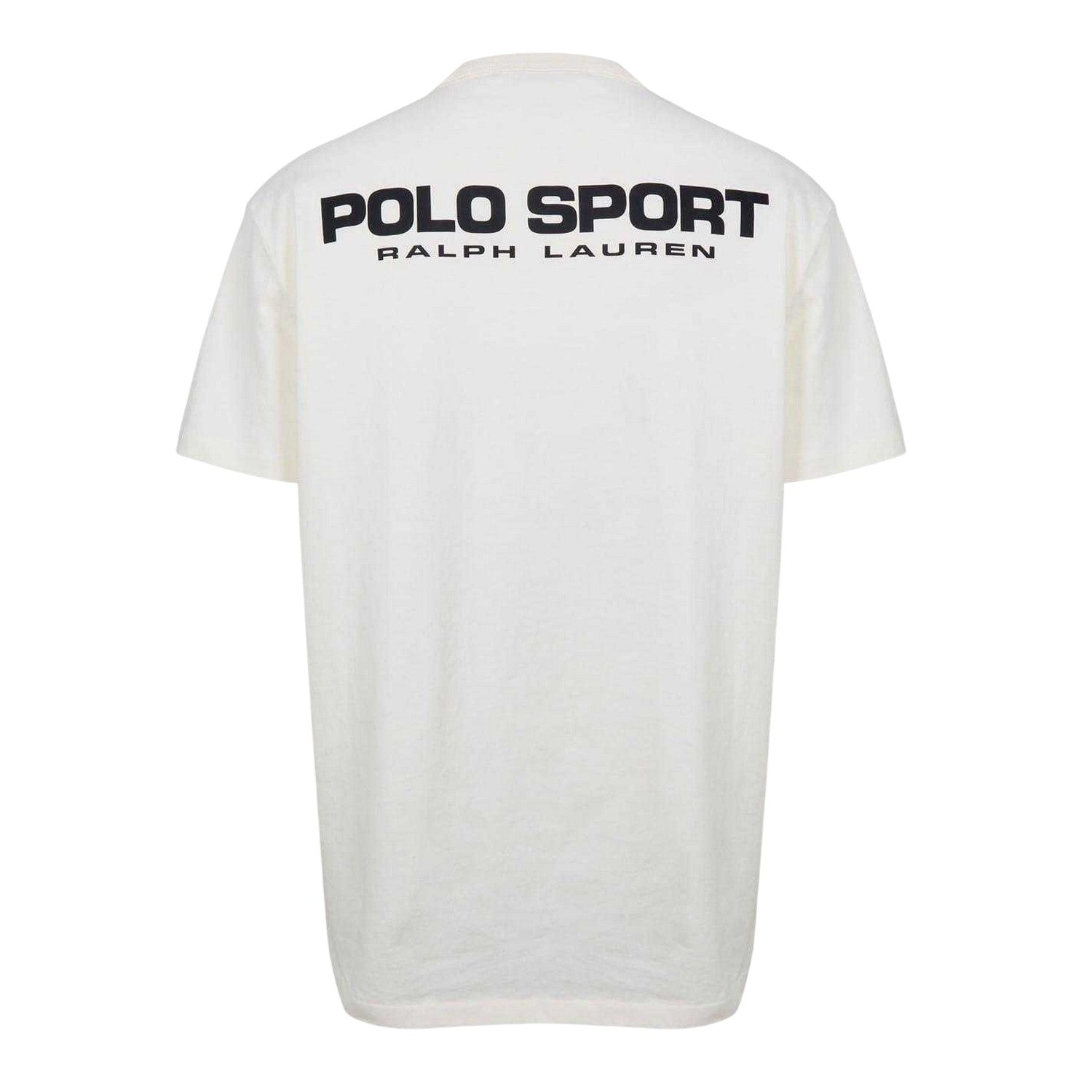 Cream - Back - Ralph Lauren Mens Back Print T-Shirt