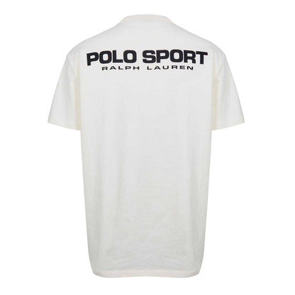 Cream - Back - Ralph Lauren Mens Back Print T-Shirt