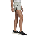 Green - Side - Adidas Womens-Ladies Contrast Binding Shorts