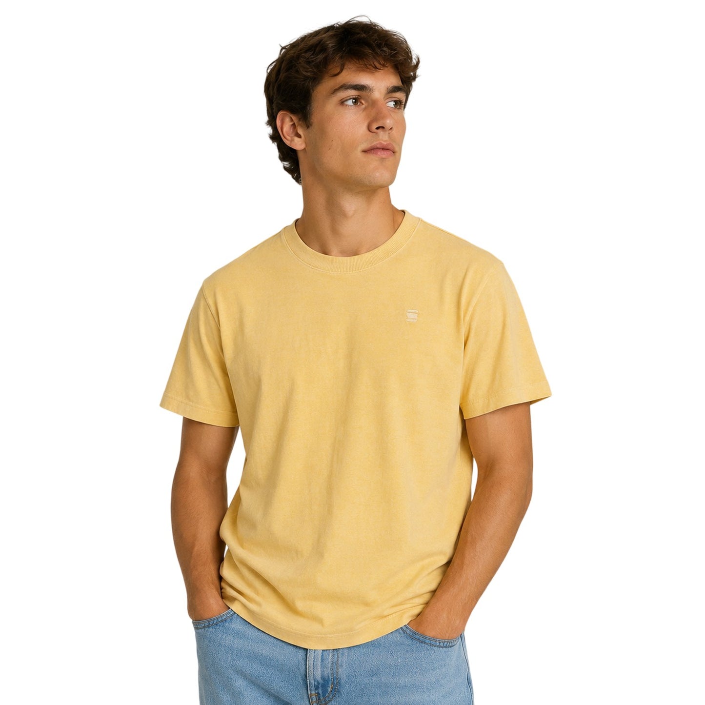 Harvest Orange - Back - G-Star Unisex Adult Embroidered Logo Regular T-Shirt