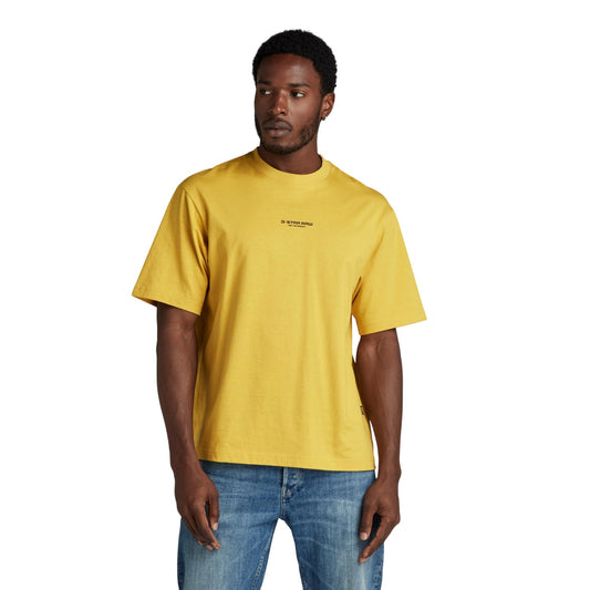 Lemon Yellow - Front - G-Star Mens Cotton Jersey Boxy T-Shirt