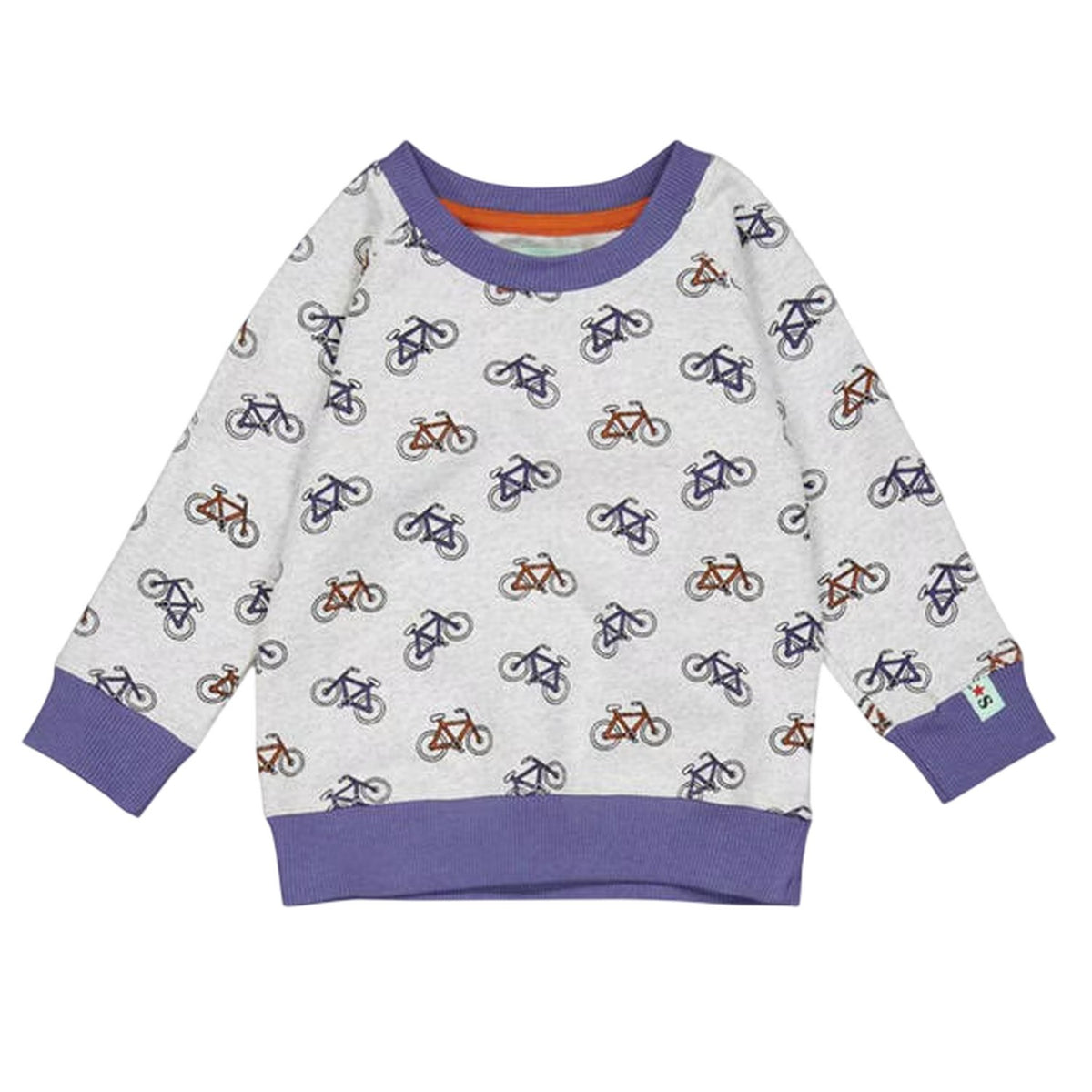 Grey - Front - Bicycle Childrens-Kids All-Over Print Sweatshirt