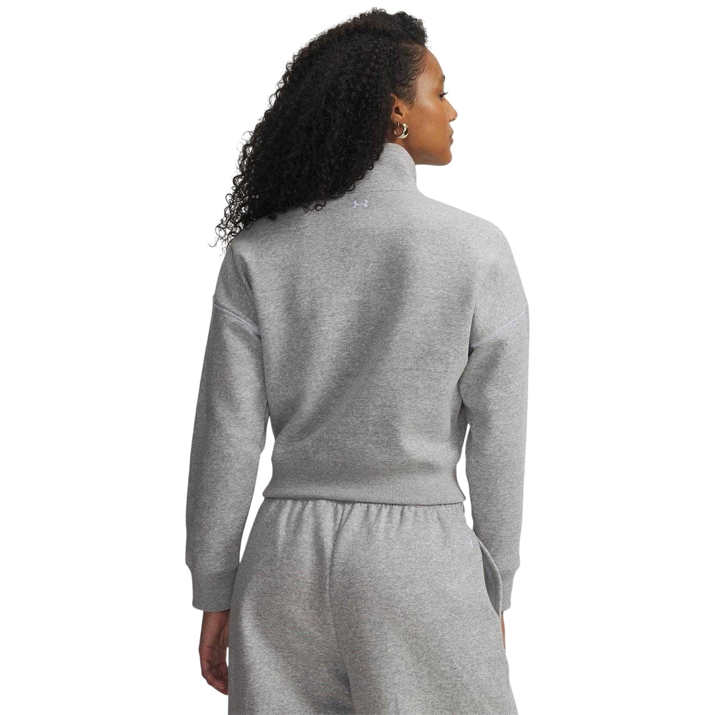 Grey Marl - Back - Under Armour Womens-Ladies Script Sweatshirt