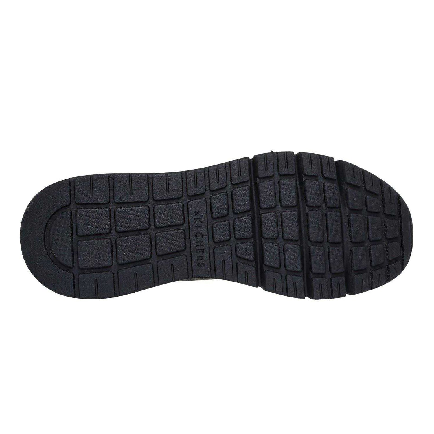 Black - Lifestyle - Skechers Mens Decorative Leather Air Cushioned Trainers