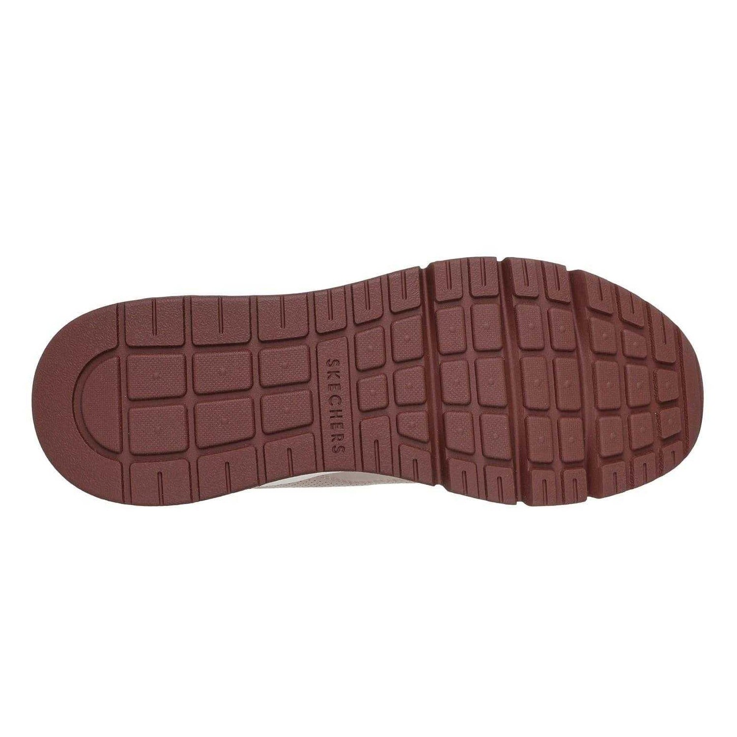 Taupe - Lifestyle - Skechers Mens Decorative Leather Air Cushioned Trainers