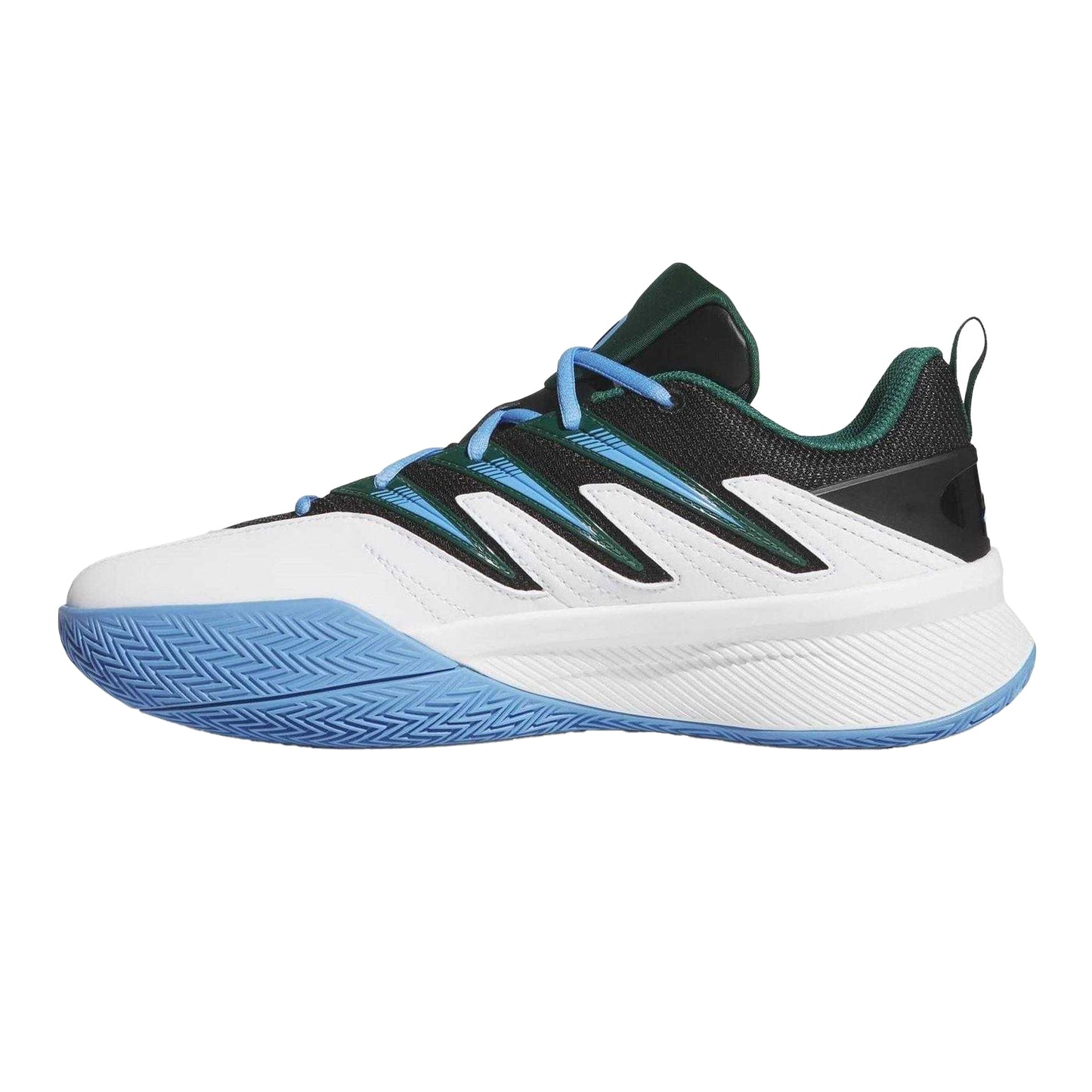 White - Side - Adidas Childrens-Kids Dame Certified 3 Basketball Shoes