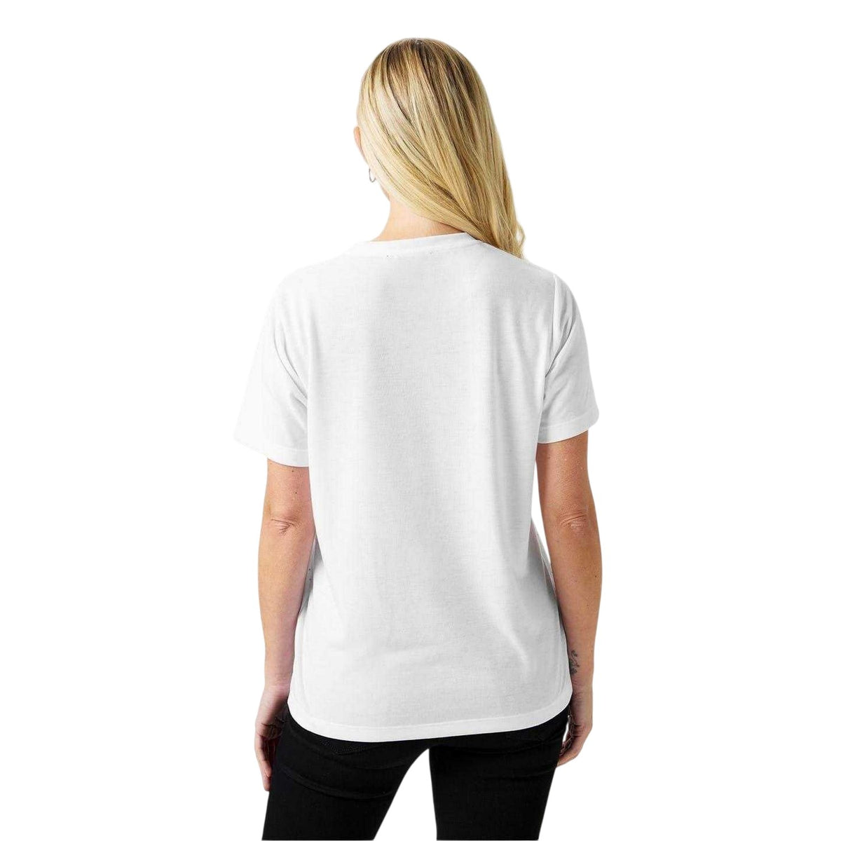 White - Back - Biba Womens-Ladies Diamante T-Shirt