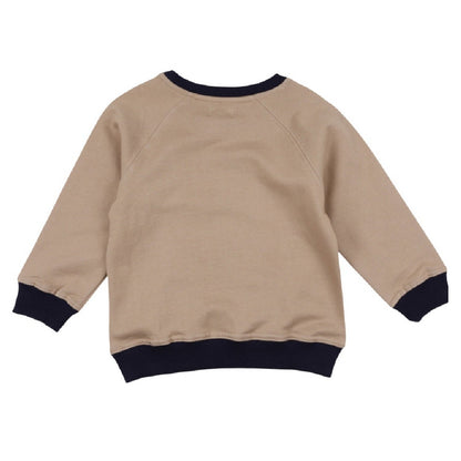 Stone - Back - Lilly & Sid Childrens-Kids Bear Sweatshirt