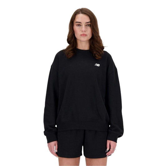 Black - Front - New Balance Womens-Ladies Virgin Wool Crew Neck Top