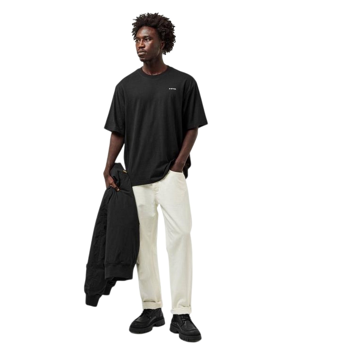 Black - Side - G-Star Mens Thinkman Regular T-Shirt