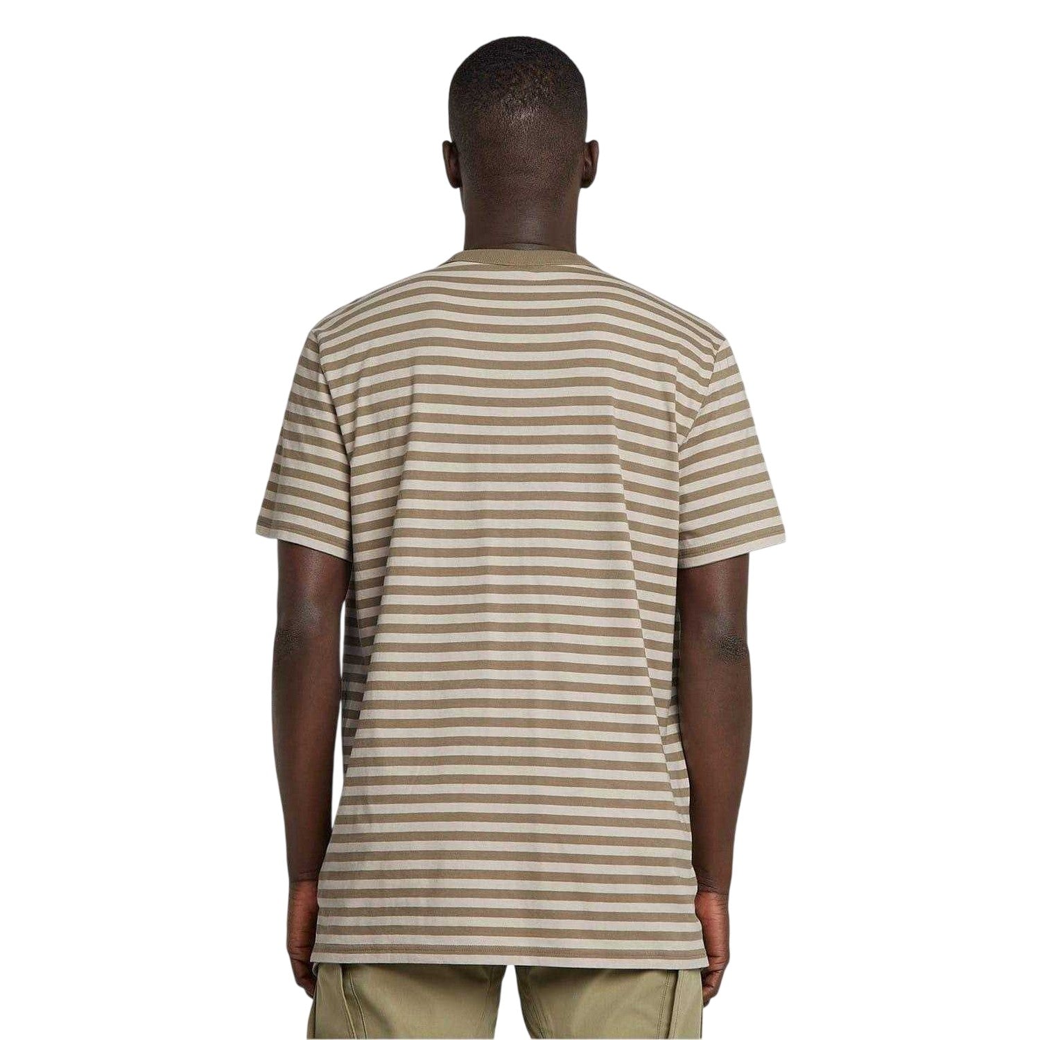 Green - Back - G-Star Mens Striped T-Shirt