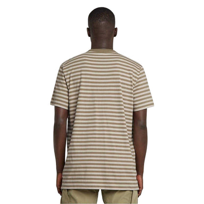 Green - Back - G-Star Mens Striped T-Shirt