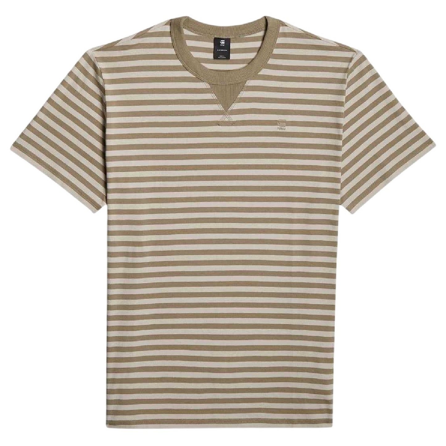 Green - Front - G-Star Mens Striped T-Shirt