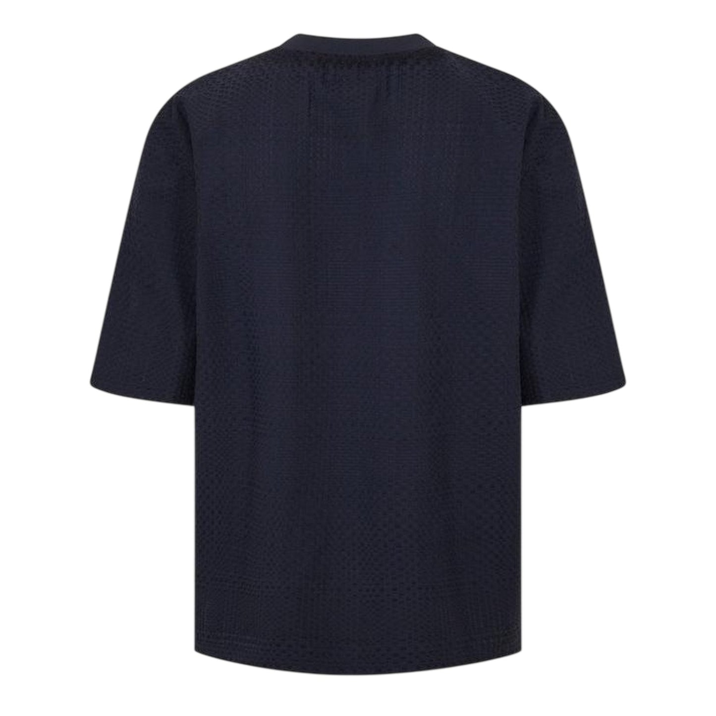 Navy - Back - Ted Baker Mens Textured Crew Neck Regular T-Shirt