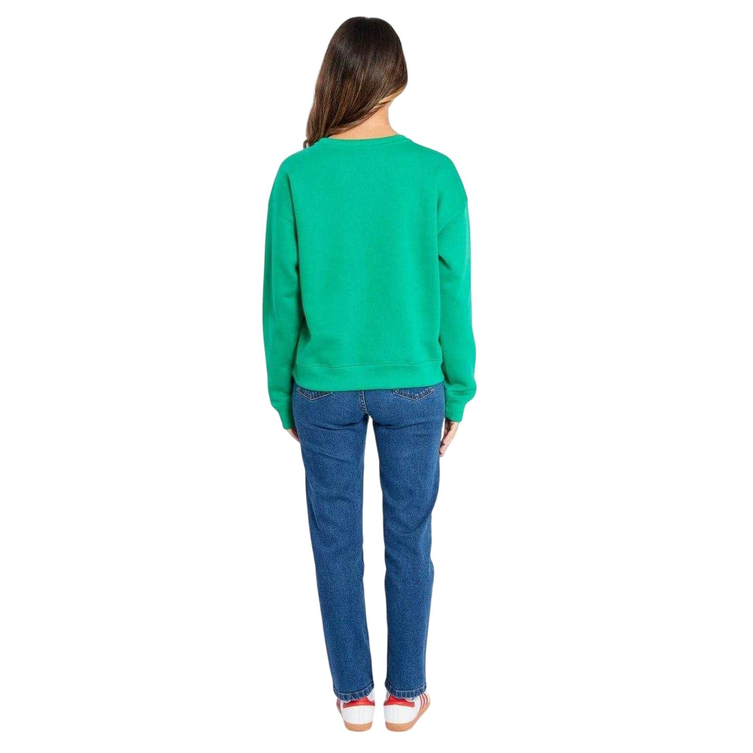 Green - Back - Be You Womens-Ladies American Jersey Sweatshirt