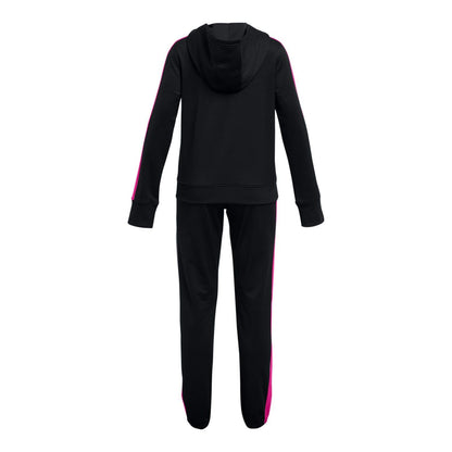 Black - Back - Under Armour Childrens-Kids Knitted Hooded Tracksuit