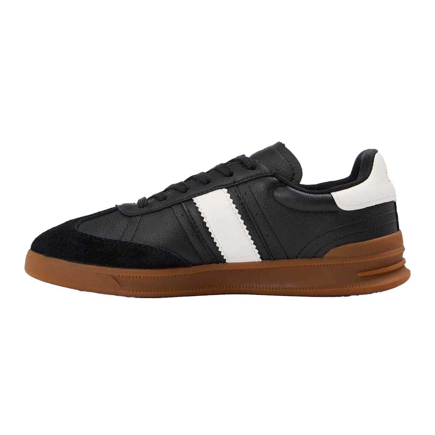 Black - Back - Ralph Lauren Womens-Ladies Heritage Aera Leather Court Trainers