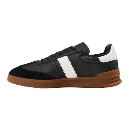 Black - Back - Ralph Lauren Womens-Ladies Heritage Aera Leather Court Trainers