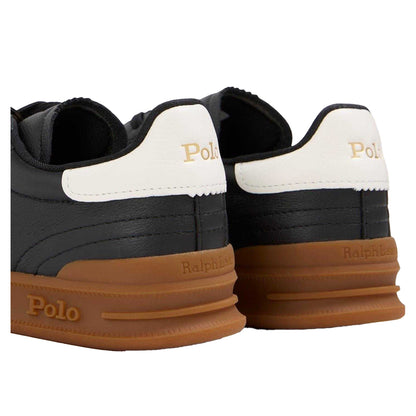 Black - Lifestyle - Ralph Lauren Womens-Ladies Heritage Aera Leather Court Trainers