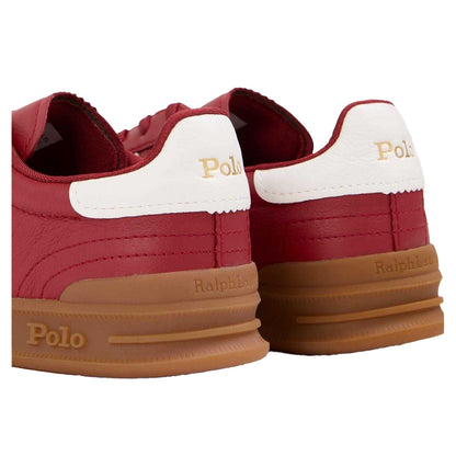 Red - Lifestyle - Ralph Lauren Womens-Ladies Heritage Aera Leather Court Trainers