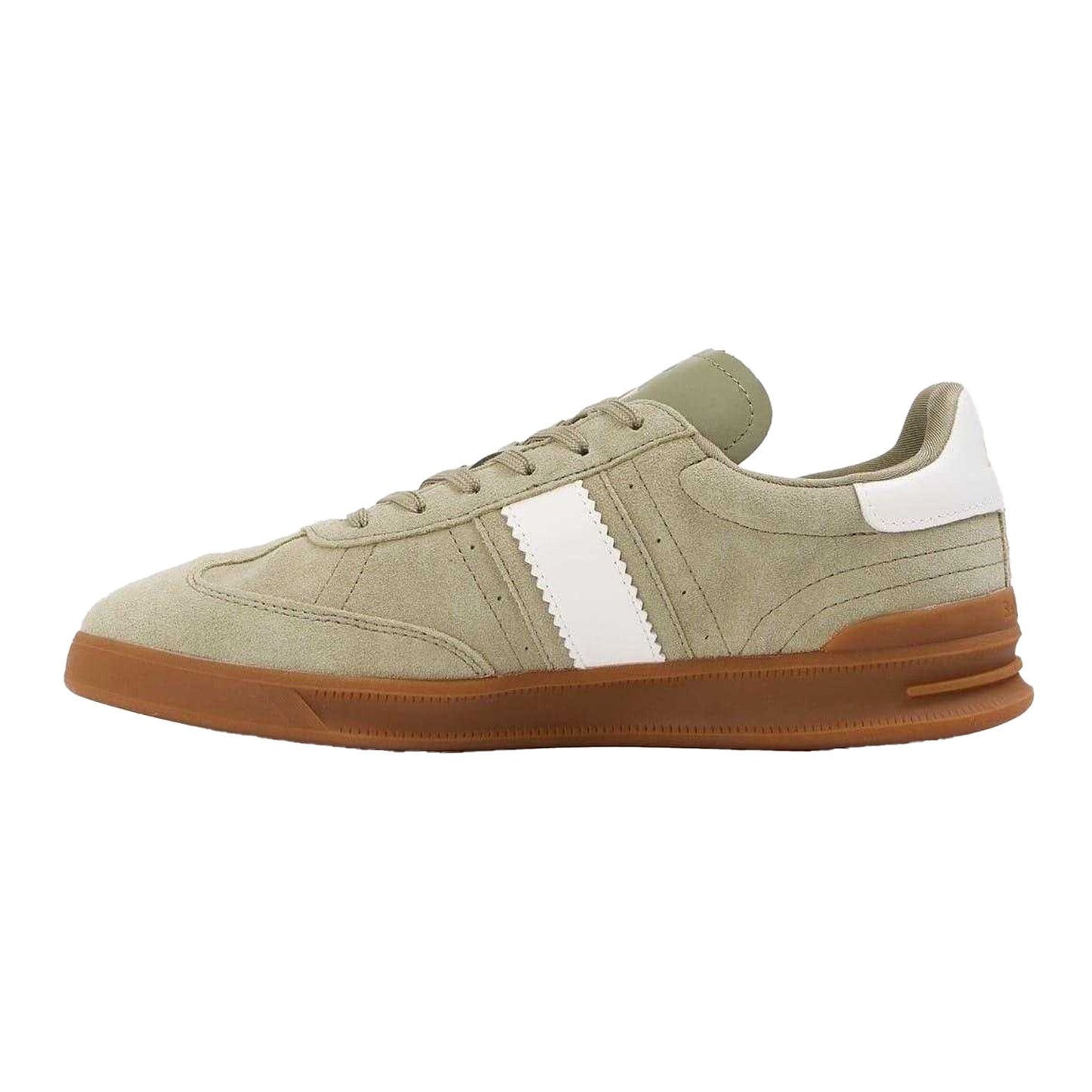 Sage Green - Back - Ralph Lauren Womens-Ladies Heritage Aera Leather Court Trainers