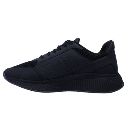 Black - Back - Boss Mens TTNM EVO Leather Chunky Sole Trainers