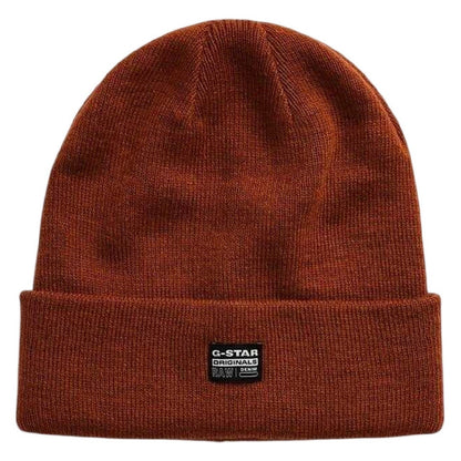 Auburn - Front - G-Star Mens Effo Ribbed Casual Beanie