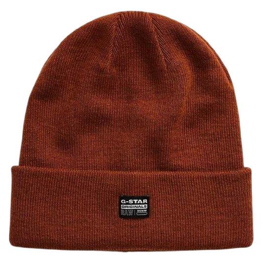 Auburn - Front - G-Star Mens Effo Ribbed Casual Beanie