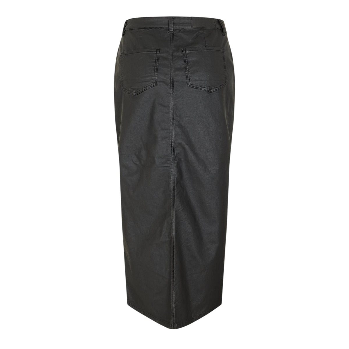 Black - Back - Noisy May Womens-Ladies Coated Regular Maxi Skirt