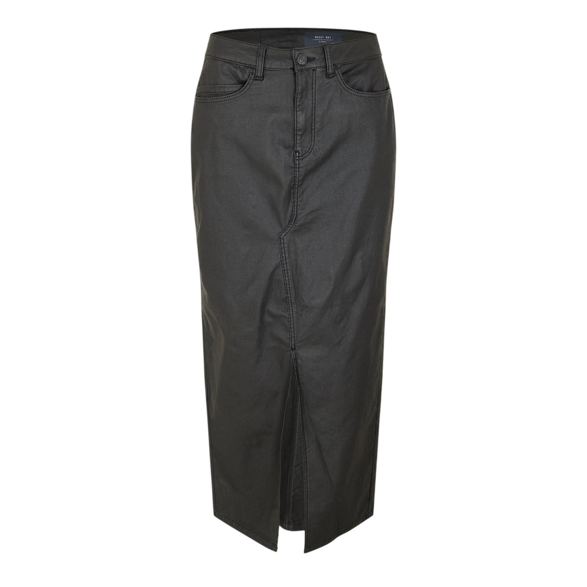 Black - Front - Noisy May Womens-Ladies Coated Regular Maxi Skirt