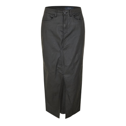 Black - Front - Noisy May Womens-Ladies Coated Regular Maxi Skirt