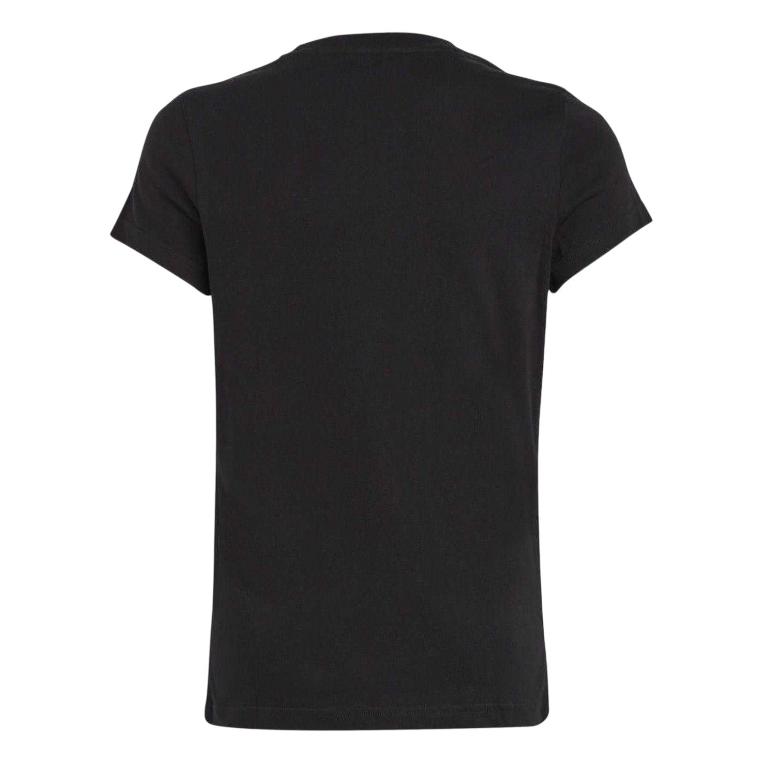 Black - Back - Adidas Girls Essentials Linear T-Shirt