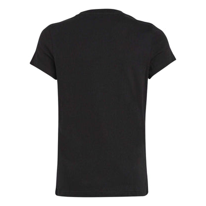 Black - Back - Adidas Girls Essentials Linear T-Shirt