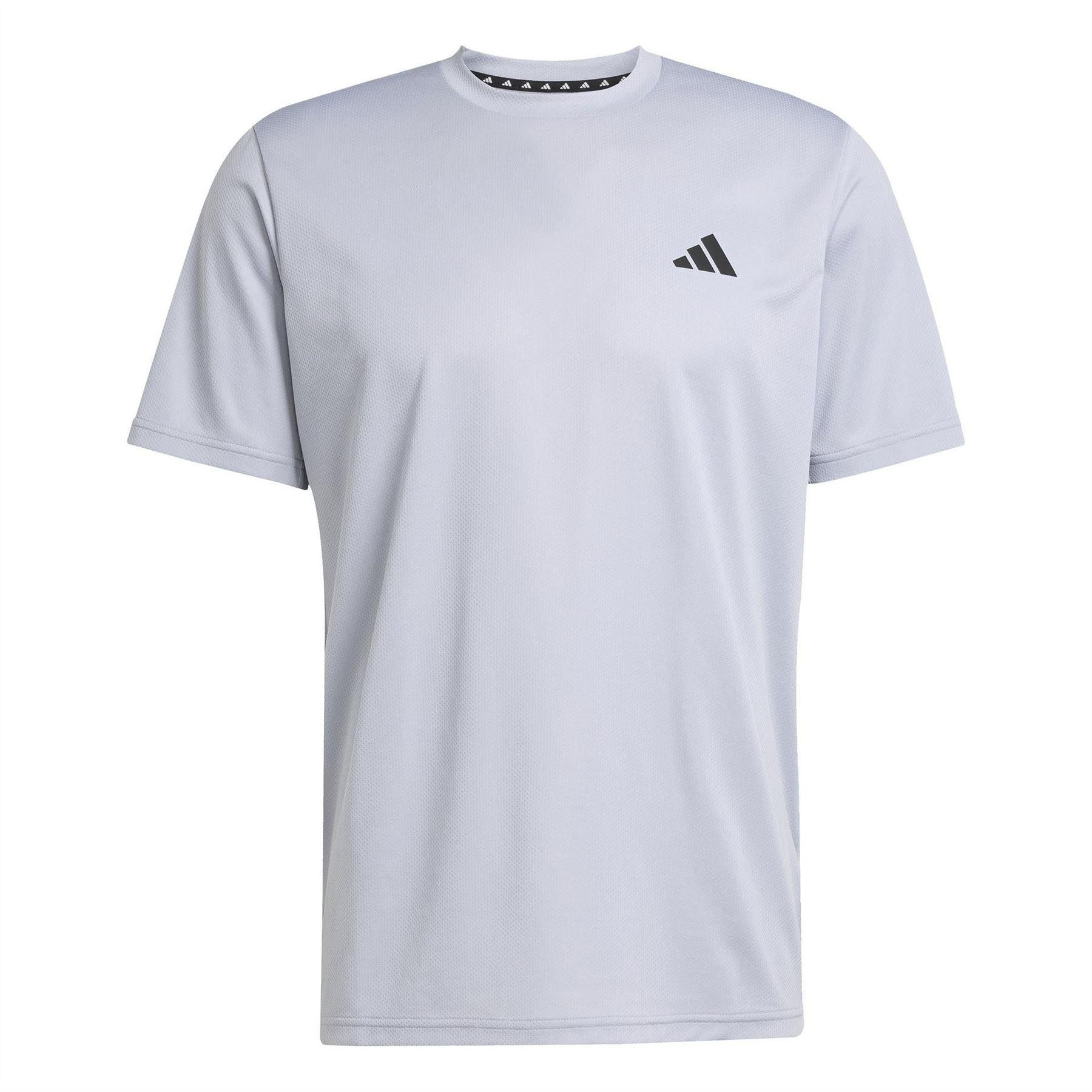 Halo Grey-Black - Front - Adidas Mens Essentials Training T-Shirt