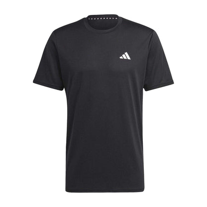 Black-White - Front - Adidas Mens Essentials Training T-Shirt