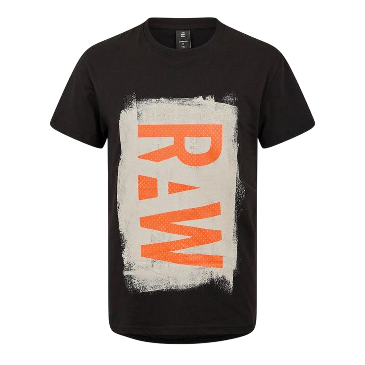 Dark Black - Front - G-Star Mens Raw Painted T-Shirt