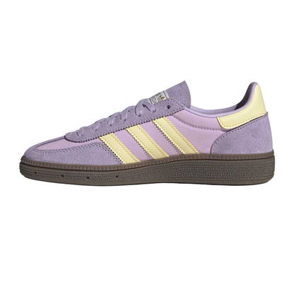 Lilac-Yellow - Side - Adidas Childrens-Kids Handball Spezial Cow Suede Trainers