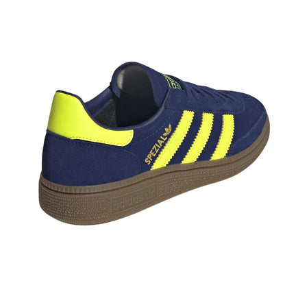 Blue-Yellow - Back - Adidas Childrens-Kids Handball Spezial Cow Suede Trainers