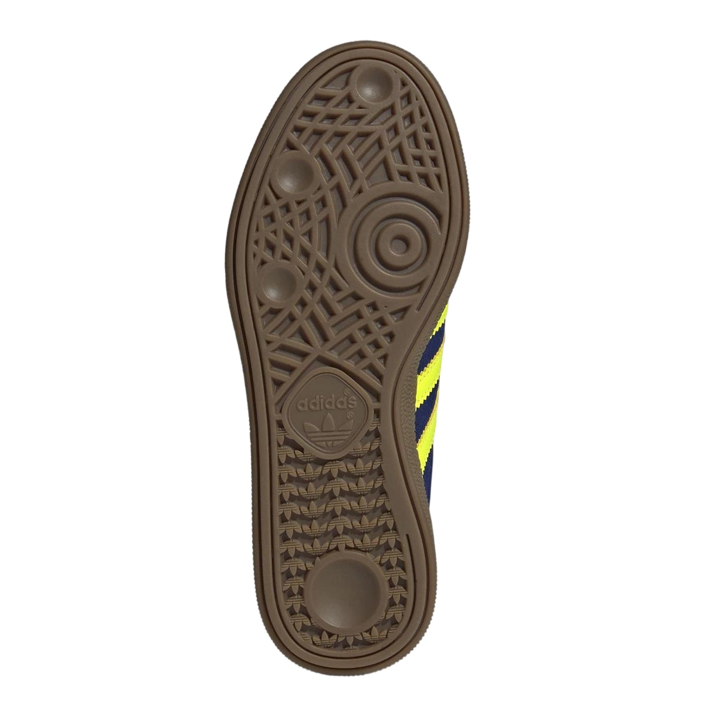 Blue-Yellow - Side - Adidas Childrens-Kids Handball Spezial Cow Suede Trainers