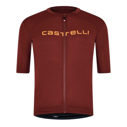Mocha Brown - Front - Castelli Mens Prologo Lite Short-Sleeved Cycling Jersey
