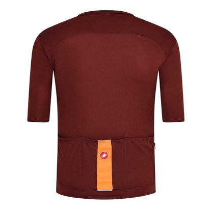 Mocha Brown - Back - Castelli Mens Prologo Lite Short-Sleeved Cycling Jersey