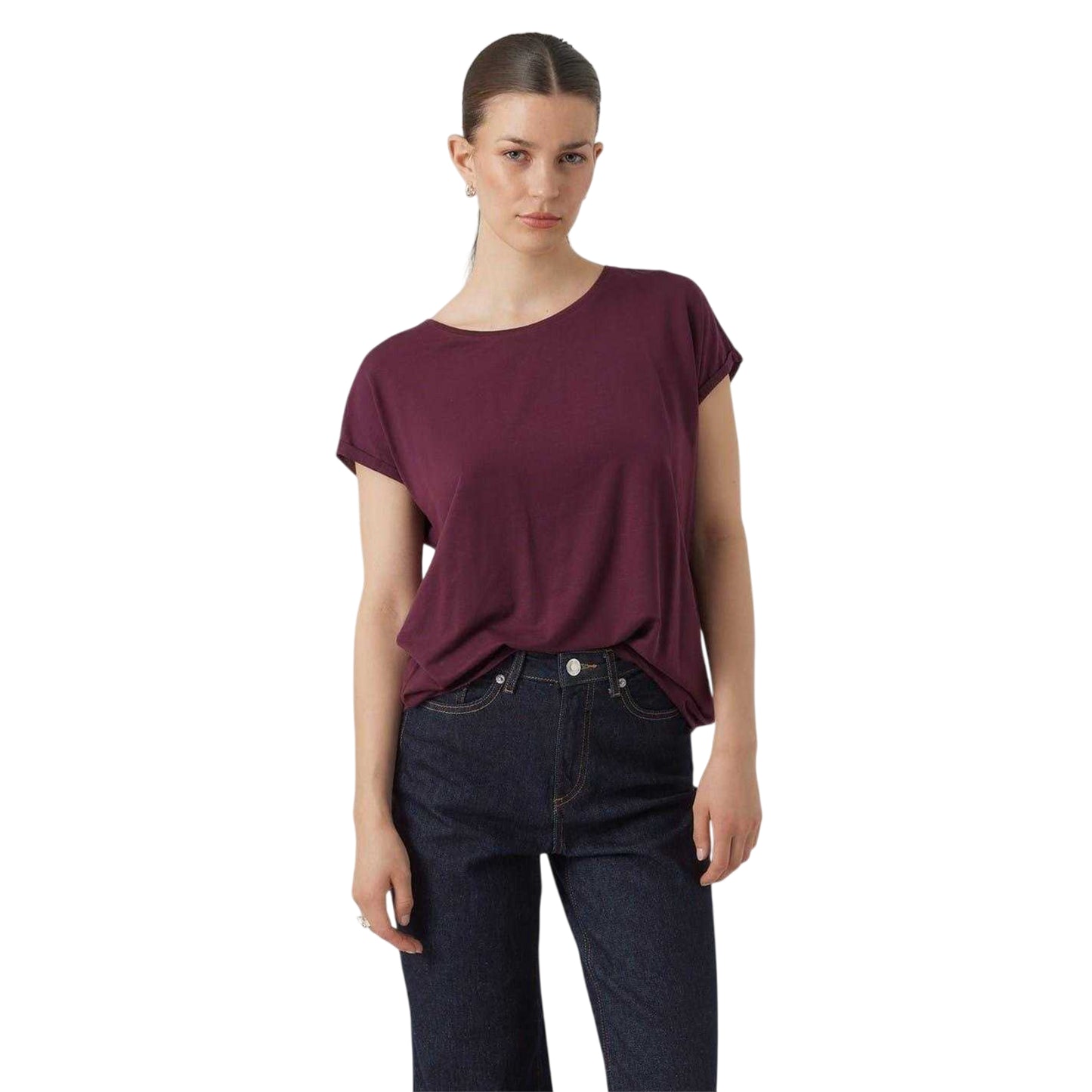 Winetasting - Side - Vero Moda Womens-Ladies Ava Plain T-Shirt