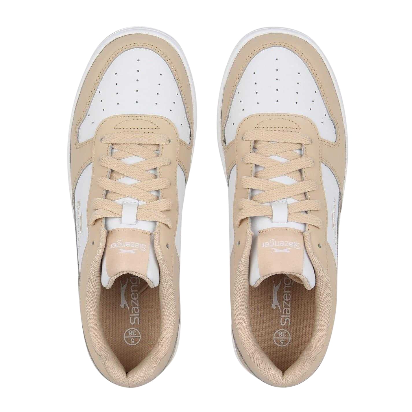 White-Cream - Lifestyle - Slazenger Childrens-Kids Tower Leather Flat Trainers