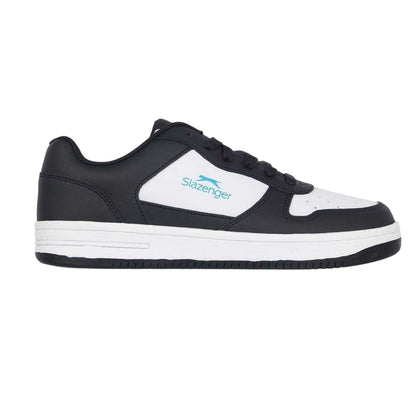 Navy-White - Front - Slazenger Childrens-Kids Tower Leather Flat Trainers