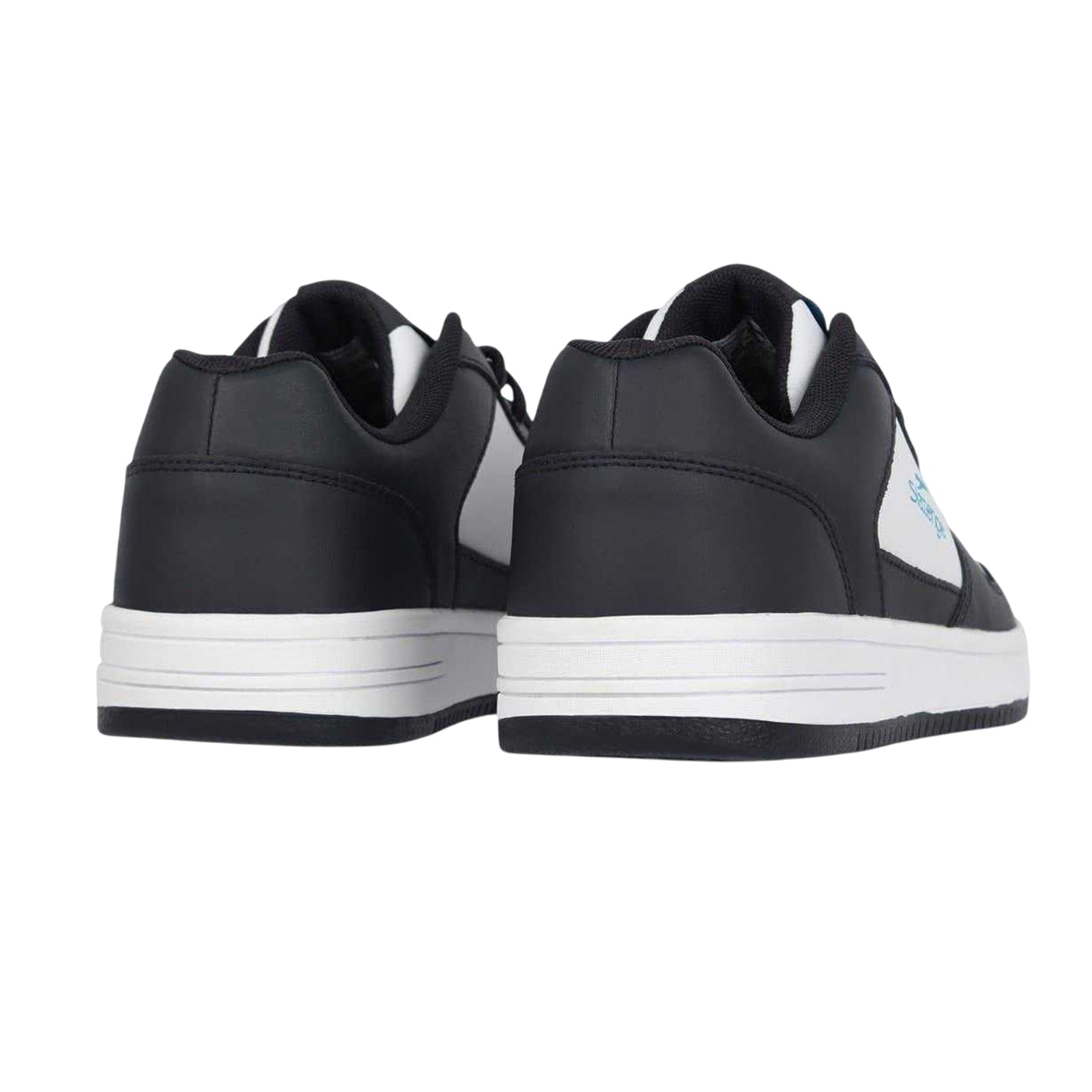 Navy-White - Back - Slazenger Childrens-Kids Tower Leather Flat Trainers