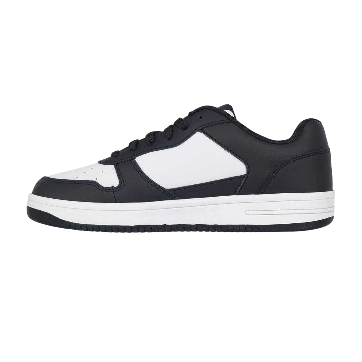 Navy-White - Side - Slazenger Childrens-Kids Tower Leather Flat Trainers