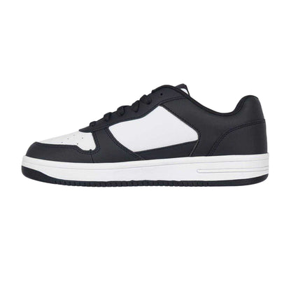 Navy-White - Side - Slazenger Childrens-Kids Tower Leather Flat Trainers