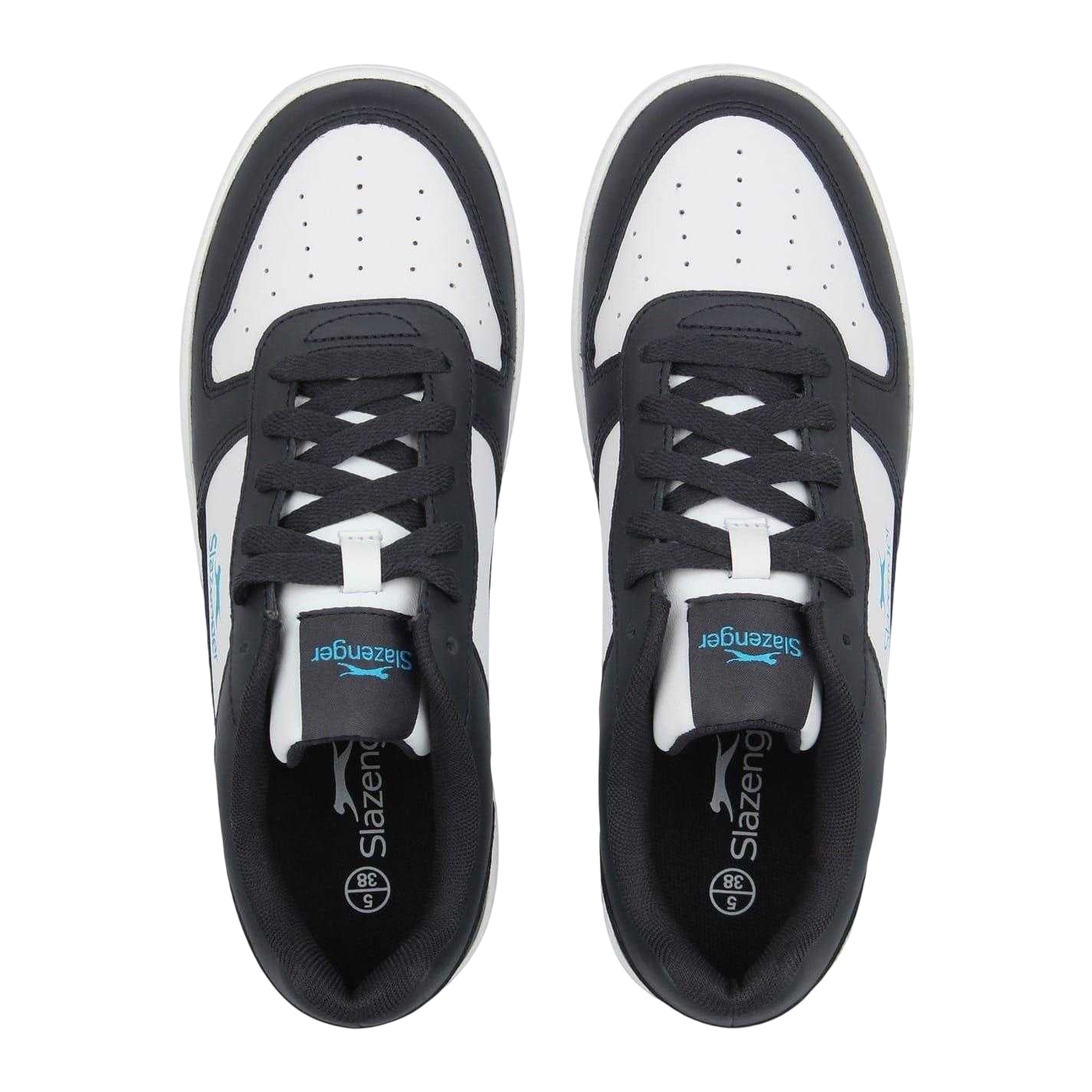 Navy-White - Lifestyle - Slazenger Childrens-Kids Tower Leather Flat Trainers