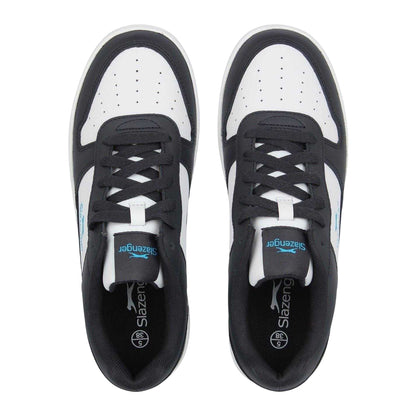 Navy-White - Lifestyle - Slazenger Childrens-Kids Tower Leather Flat Trainers